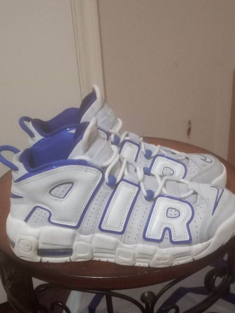 NIKE AIR MORE UPTEMPO KIDS SUMMIT WHITE RACER BLUE SIZE 6.5Y FN4857-106